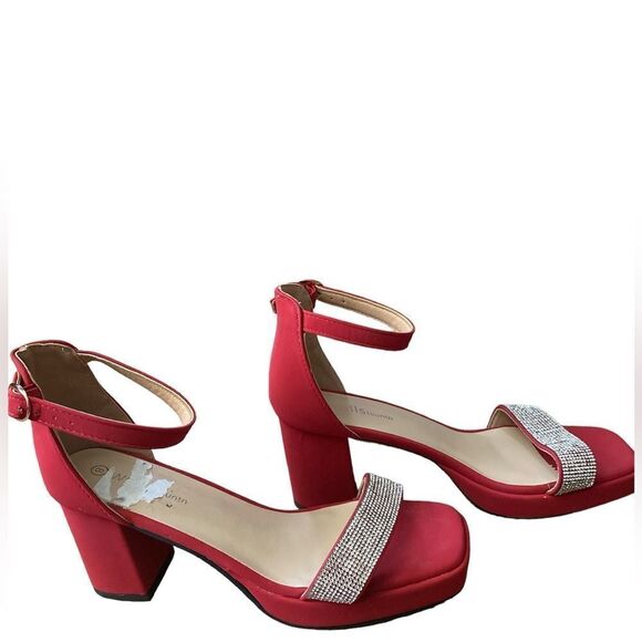 Red Rhinestone heels - Picture 7 of 7